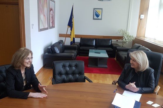 Predsjedavajuća Predstavničkog doma Borjana Krišto primila u nastupnu posjetu ambasadoricu Republike Austrije 